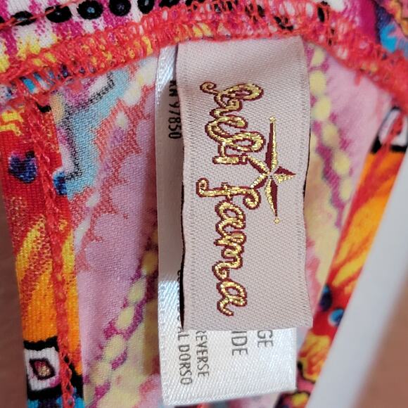 Luli Fama V-Neck Racerback Swim Cover-Up Dress Multi Color Pattern Cinch Resort - Picture 14 of 14